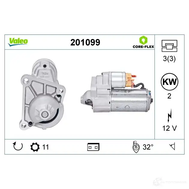 Стартер VALEO 1437850965 QPT O5US 201099