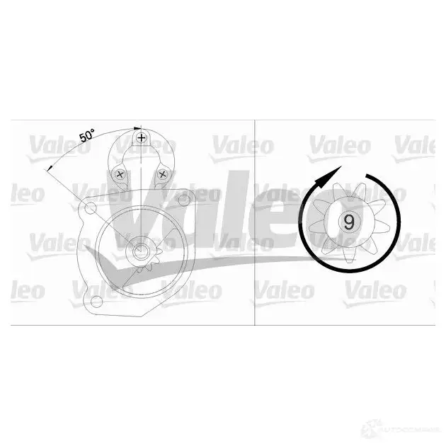 Стартер VALEO VL8YV D1 9 227940 455516 изображение 0