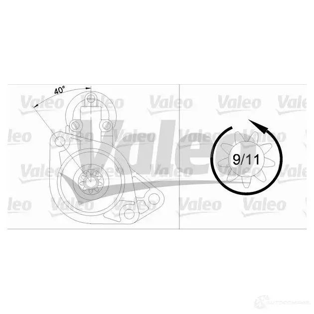 Стартер VALEO 228165 191653 455930 18 8252 - Изображение 1