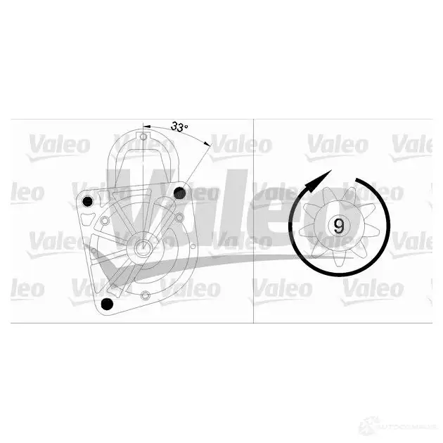 Стартер VALEO 455958 D6RA 1 88861 228186 - Изображение 1