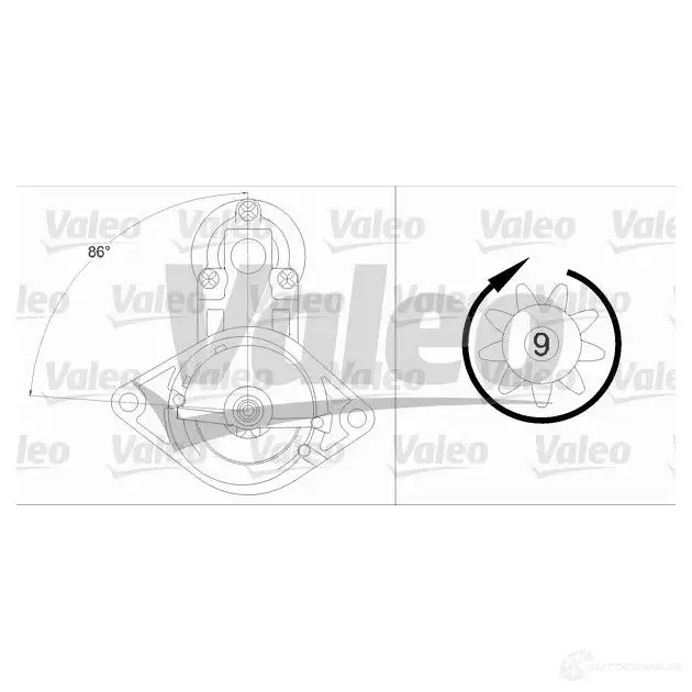 Стартер VALEO VS61 4 458224 UOML9 228292 - Изображение 1