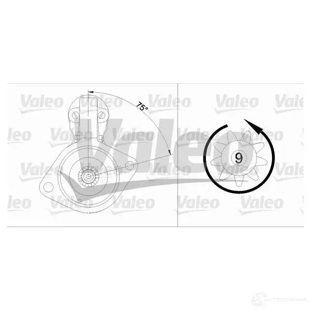 Стартер VALEO 3276424360243 225742 8 YRH41 436024 - Изображение 1