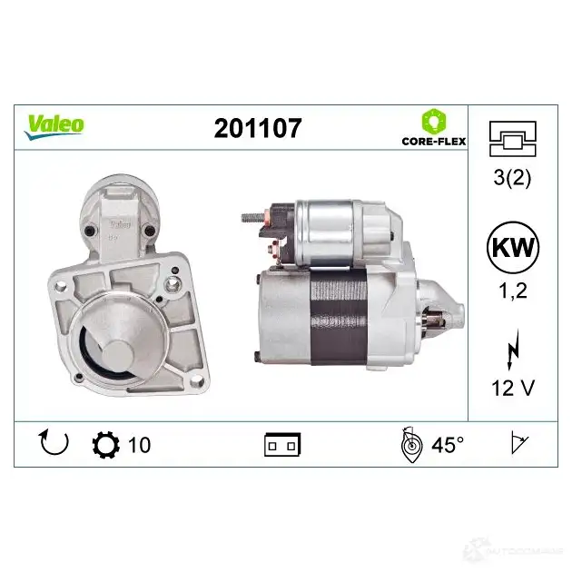 Стартер VALEO 1437850943 B9U 78 201107