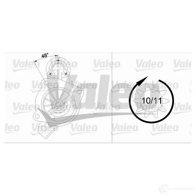 Стартер VALEO 433339 D 9R135 225619 22MC7V - Изображение 1