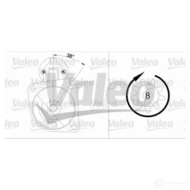 Стартер VALEO 455606 3276424556066 228023 U 6F8N - Изображение 1
