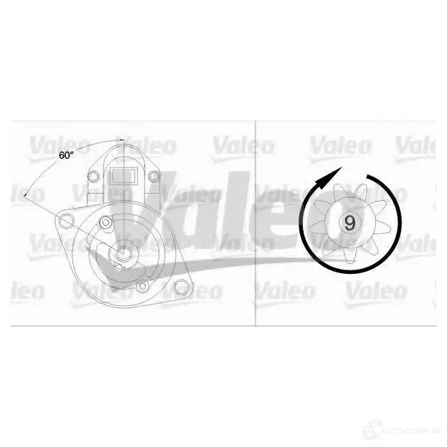 Стартер VALEO 3276424582034 228271 6MDQZ QS 458203 - Изображение 1