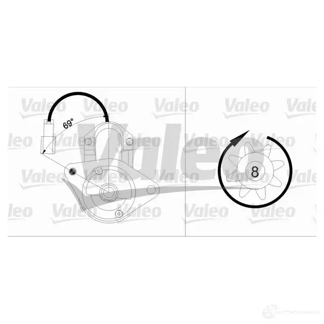 Стартер VALEO 455884 WQY7 7 3276424558848 228127 изображение 0