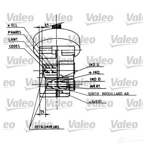 Подрулевой переключатель VALEO 221735 251212 CM 014 J3M2SM - Изображение 1