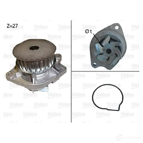 Водяной насос, помпа VALEO 506576 3276425065765 228961 1B BWN изображение 4