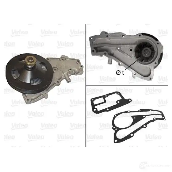 Водяной насос, помпа VALEO 228984 506600 D4I72 N5 3276425066007 изображение 0