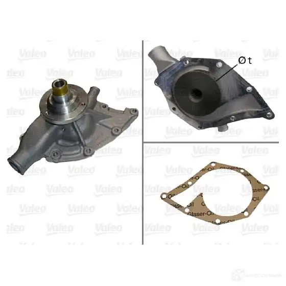 Водяной насос, помпа VALEO 228821 3276425063235 J5 L6N2W 506323