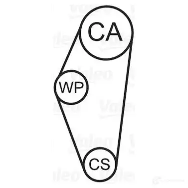 Комплект ремня грм с водяным насосом VALEO 1438010543 614643 UNB MMJV изображение 0