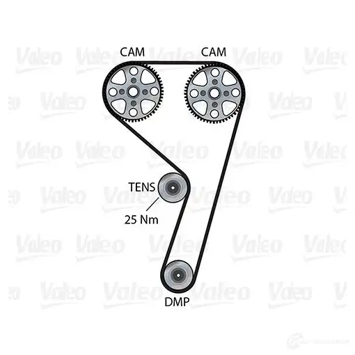 Комплект ремня ГРМ с помпой VALEO 1437853061 AJ7PW G 614617 изображение 1