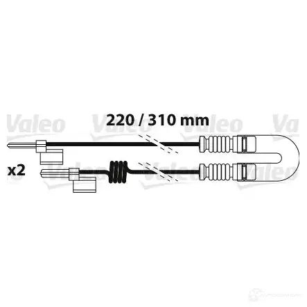 Индикатор износа тормозных колодок VALEO U4W8P 1193429141 882339 2 9835