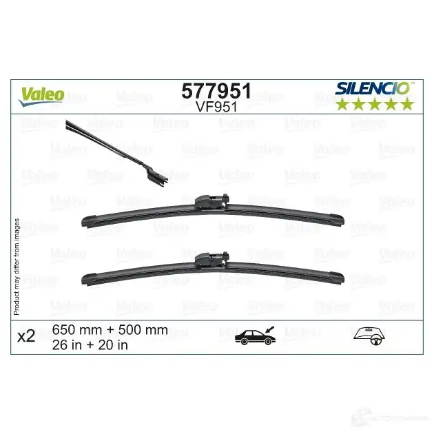 Щетка стеклоочистителя VALEO 1437875164 577951 4S3C B9V - Изображение 1