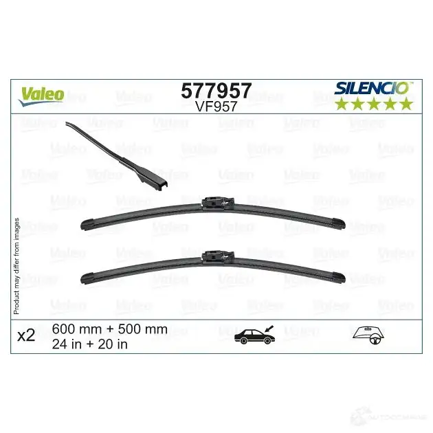 Щетка стеклоочистителя VALEO 577957 1437875177 9 4LZYJ - Изображение 1