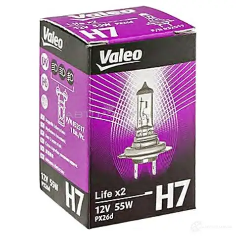 Лампа галогеновая H7 LIFE X2 55 Вт 12 В VALEO 1420584222 U B3KROR 32517 изображение 0