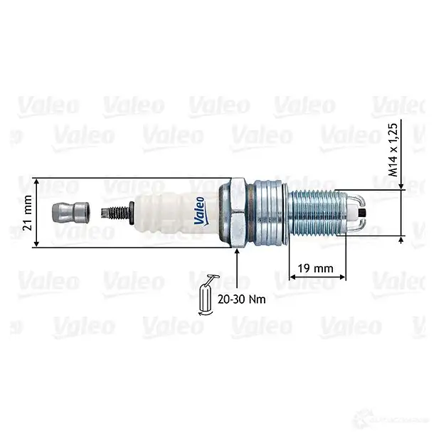 Свеча зажигания VALEO VDT1C1 RL13L 2DMC 221440 246887 изображение 0