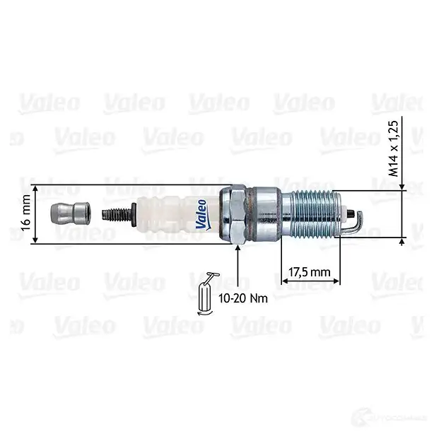 Свеча зажигания VALEO 246893 V5CX1 221446 RC13 HC - Изображение 1
