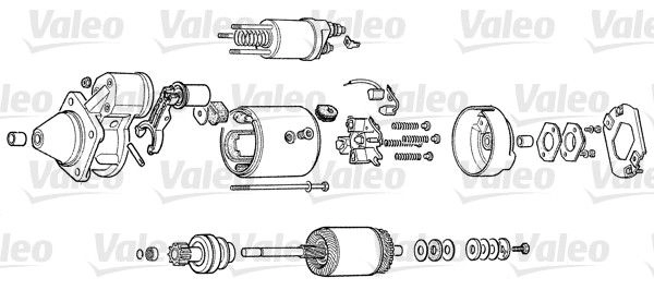 Стартер VALEO D9E61 KJ WB6 1199238913 изображение 0