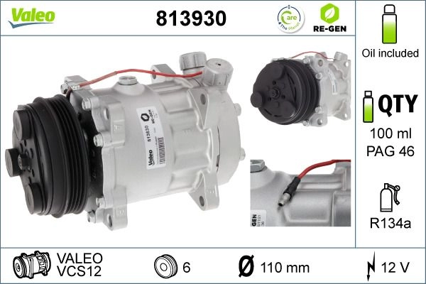 Компрессор кондиционера VALEO EMND5 N 813930 1440163879 изображение 0