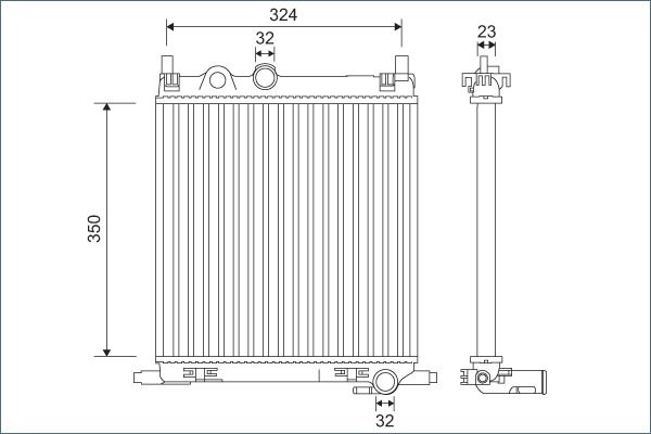Радиатор охлаждения двигателя VALEO 701128 1440164586 2Q3J G изображение 0