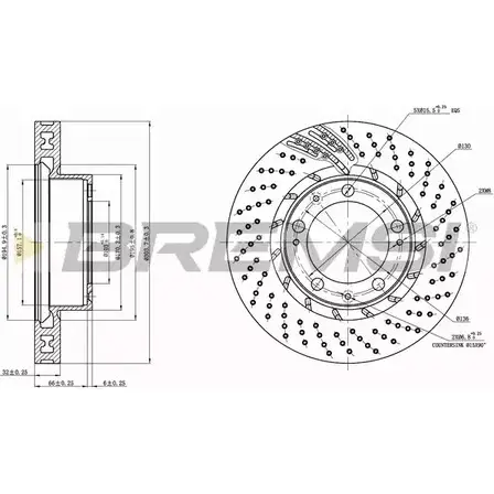 Тормозной диск BREMSI 4E7 NPQ3 G4UBW 1274827289 DBB592VLS изображение 0