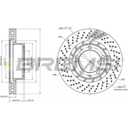 Тормозной диск BREMSI 7CJN E DBB592VRD 1274827291 X86SM изображение 0