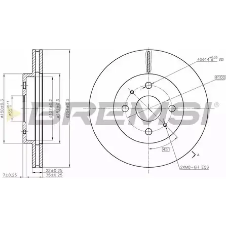 Тормозной диск BREMSI 1274828939 ZUZKZ S KCIXI2Z DBB758V