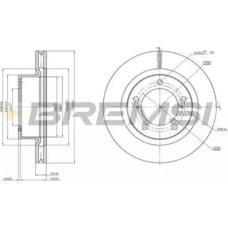 Тормозной диск BREMSI Z W2DPJ DBB798V 1274829149 QQJY7