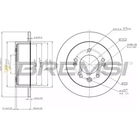 Тормозной диск BREMSI VAHEW AX VJFZB DBC005S 1274829855 изображение 0