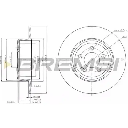 Тормозной диск BREMSI HWIYLO 7 233Q8 DBC064S 1274829913