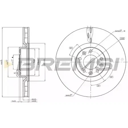 Тормозной диск BREMSI T17SO 1274830155 JCA JBG1 DBC234V