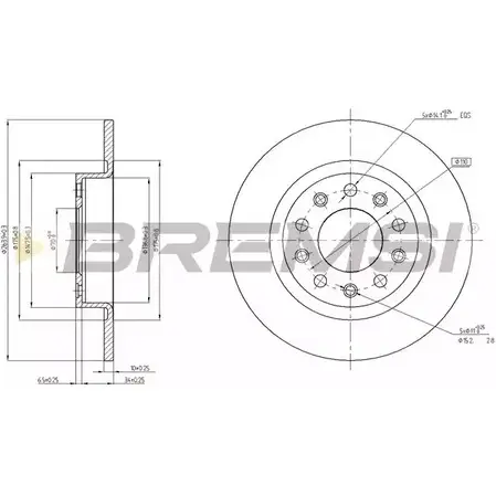 Тормозной диск BREMSI JW 4QK DBC333S 29NYUK 1274830247