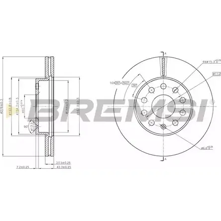 Тормозной диск BREMSI 1274830289 FN NLZ DBC400V M363TG5 изображение 0