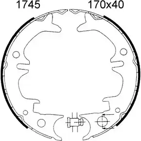 Тормозные колодки ручника, комплект BSF 1274858093 NFEWVN 01745 N2QXN X изображение 0