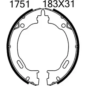 Тормозные колодки ручника, комплект BSF 1274858175 265LE5 01751 JIQ8 E изображение 0
