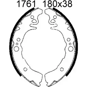 Тормозные колодки, комплект BSF 1274858287 01761 I1BIX 6 6YRK изображение 0