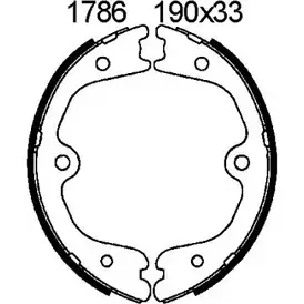 Тормозные колодки ручника, комплект BSF ZWQ1GQ5 Q8QSQA R 01786 1274858537 изображение 0