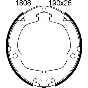 Тормозные колодки ручника, комплект BSF PTB8VMZ 1274858725 01808 7 Q81IV изображение 0
