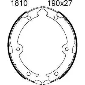Тормозные колодки ручника, комплект BSF 1274858737 2L X3WLU N8XMR 01810 изображение 0