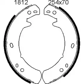 Тормозные колодки ручника, комплект BSF 01812 7BYTW B 1274858761 5MU5C изображение 0