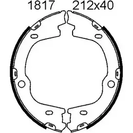Тормозные колодки ручника, комплект BSF 01817 0XT12 Y 93GAE 1274858807 изображение 0