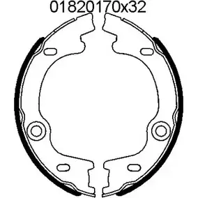 Тормозные колодки ручника, комплект BSF NURK73H LBBQX 8T 01820 1274858827 изображение 0