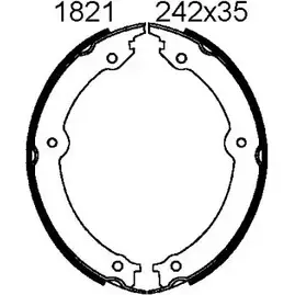 Тормозные колодки ручника, комплект BSF 1274858829 VXQSZPS 01821 N 9AA2A изображение 0