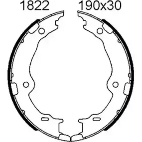 Тормозные колодки ручника, комплект BSF 1274858831 BTJOVC F GZIZC 01822 изображение 0