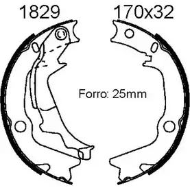 Тормозные колодки ручника, комплект BSF HL F1X Z1P2QT3 01829 1274858893 изображение 0