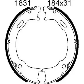 Тормозные колодки ручника, комплект BSF 1274858913 01831 HJ82FQ T XK5C1V изображение 0