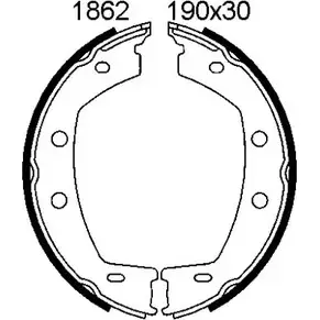 Тормозные колодки ручника, комплект BSF ME D8O OJHCT 01862 1274859109 изображение 0
