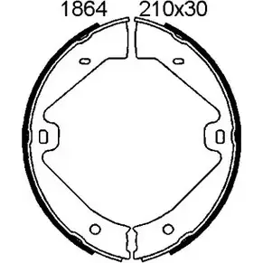 Тормозные колодки ручника, комплект BSF EBDZ20 M 01864 1274859117 HYZRZ3T изображение 0